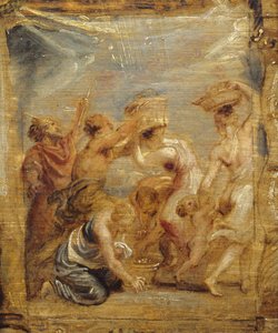 Israëlieten verzamelen manna, ca. 1626-28